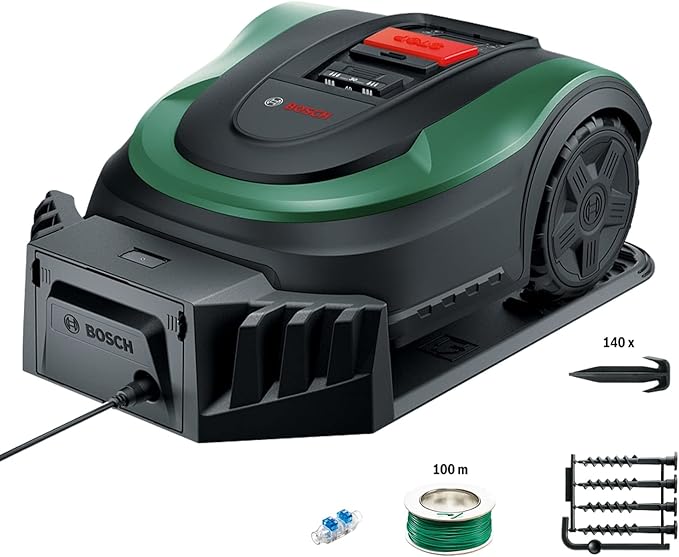 Bosch Robot cortacésped Indego XS 300 (con batería integrada de 18 V, base de carga incluida