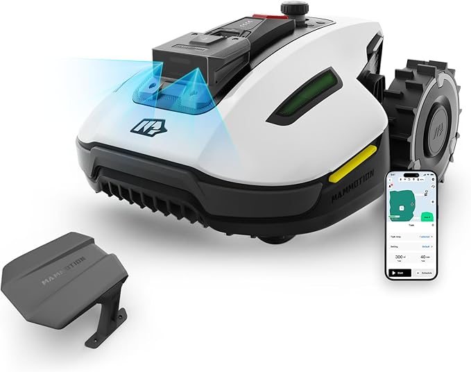 MAMMOTION YUKA Mini 500 Robot Cortacésped Perimetral sin Cables, Recomendado 500m²