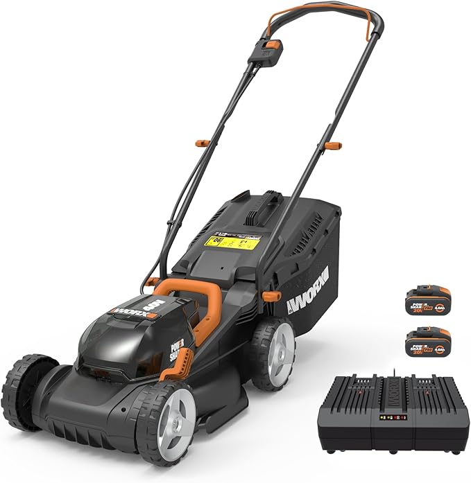 WORX WG779E.1 Cortacésped 34cm 40V (220V) 4.0Ah, Negro